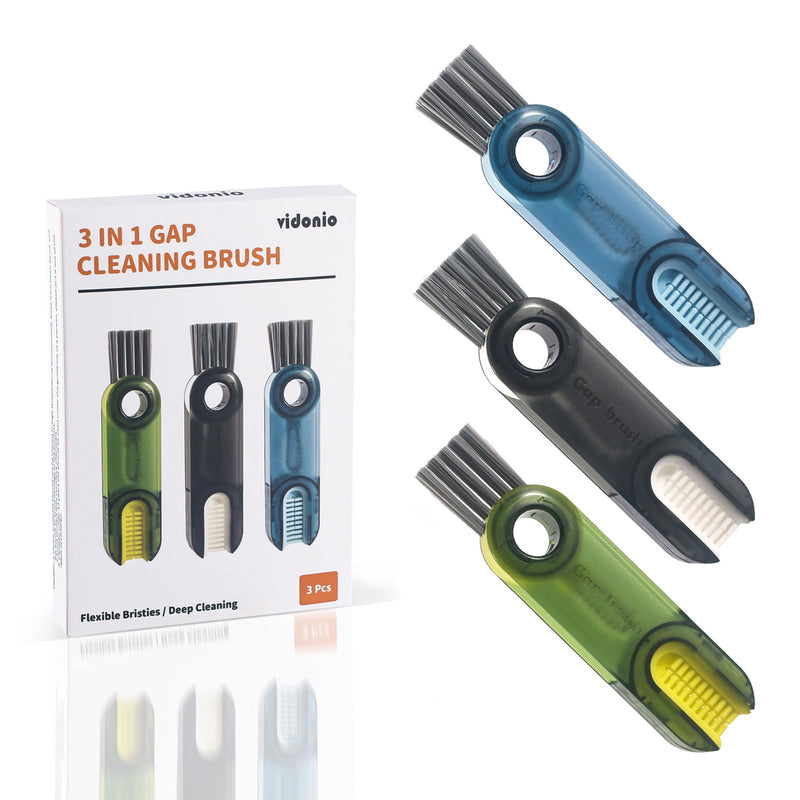 3 in 1 Cup Lid Gap Cleaning Brush Set, Multifunctional Insulation Bottle Cleaning Tools, Mutipurpose Tiny Silicone Cup Holder Cleaner, Home