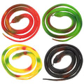 Realistic Rubber Snakes to Keep Birds Away - 4 Pieces 29 Inch Fake Snake Toys for Garden Props to Scare Birds, Mice, Squirrels,Pranks, Halloween