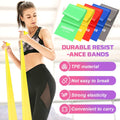 Resistance Bands, 5 Pcs Exercise Bands Elastic Stretch Bands for Fitness Yoga Pilates Stretching Strength Training, Workout Bands for Women and