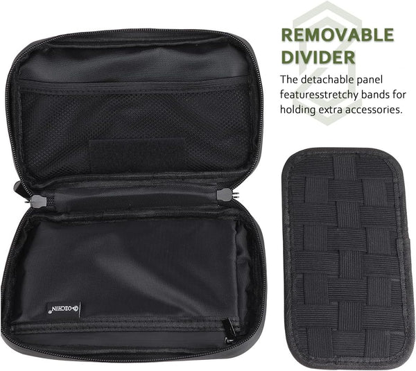 OZCHIN Smell Proof Bag Pocket Bag Activated Carbon Fiber 8'' x 5'' Portable Carry Pouch for Travel (Grey)