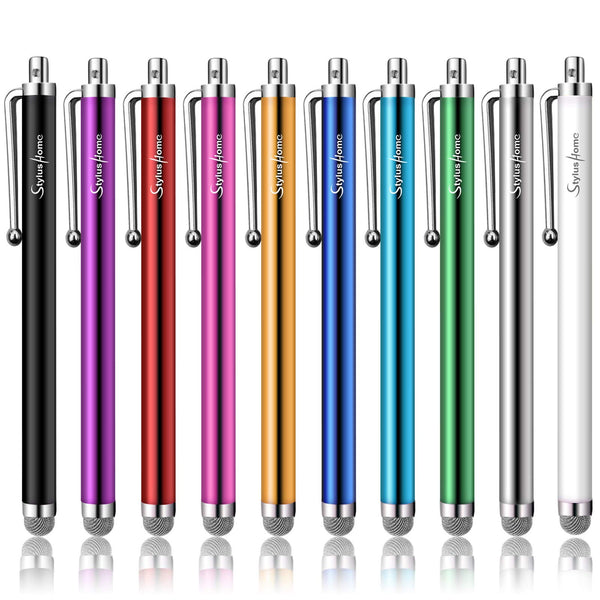 10 Pack Stylus Pens for Touch Screens, Mesh Fiber Tip Stylus Pens for ipad iPhone Tablets Samsung All Precision Capacitive Universal Touch Screen