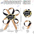 Daifunli 3 Pcs Graduation Lei Accessories Class of 2026 Ribbon Bows Lei Decals for Leis Gold Graduation Party Theme Celebration Decoration