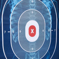 Paper Targets for Shooting Range - 25 x 38 in, 50 Pack, 2 Human Silhouette Designs - Realistic X-Ray Skeleton Anatomy with Red Scoring Marks -
