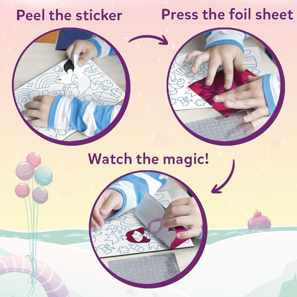 Skillmatics Foil Fun - Unicorns & Princesses, No Mess Art for Kids, Craft Kits & Supplies, DIY Creative Activity, Travel Toys, Gifts for Ages 4,