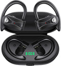 Wireless Earbuds 4 Mic Clear Call Bluetooth Headphones Wireless Charging Case Stereo Bass Sound 60H Playtime over Ear Earphones LED Digital