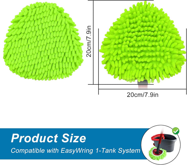 Spin Mop Heads Replacements for Ocedar Easywring 1 Tank System 3 Pack Microfiber Chenille Mop Pad Spin Mop Refill for O Cedar Mop Head Replacement