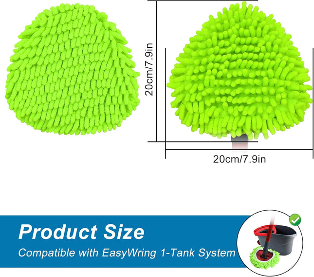 Spin Mop Heads Replacements for Ocedar Easywring 1 Tank System 3 Pack Microfiber