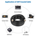 MOOKEERF RG8x Coaxial Cable 100ft,CB Coax Cable 50 Ohm,UHF PL259 Male to Male Low Loss CB Antenna Extension for HAM Radio,VHF Radio,SWR