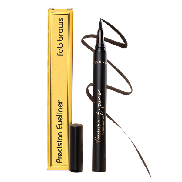 Precision Liquid Eyeliner - Felt-Tipped Liquid Eyeliner Pen - Richly Pigmented Waterproof Black Eyeliner - Achieves Thin or Thick Strokes -