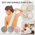 8Pack Bath Brush Set -Shower Loofah Sponge with Long Handled,Natural Loofah Exfoliating Back Scrubber for Shower, Luffa Pouf,Scalp Massager and 4