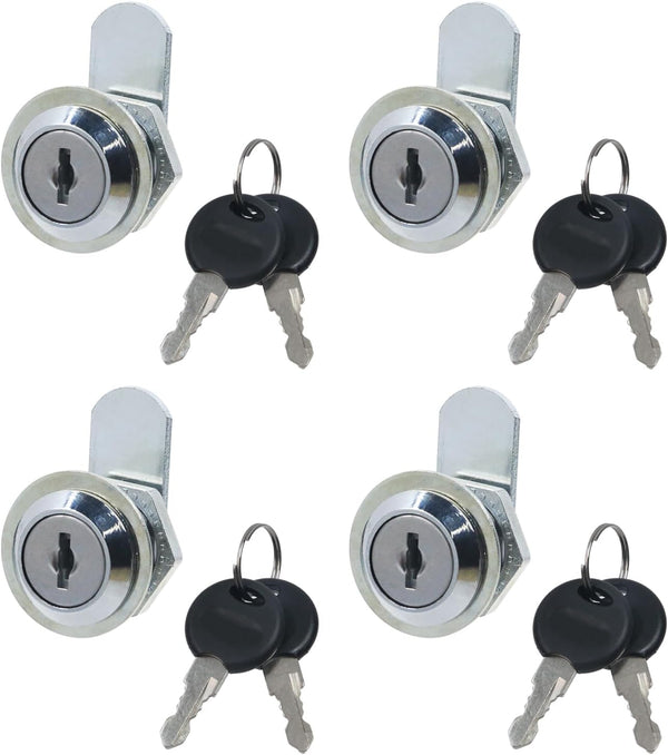 T Tulead 4 Sets Zinc Alloy Cylinder Locks Cam Lock Desk Lock Replacement with Keys