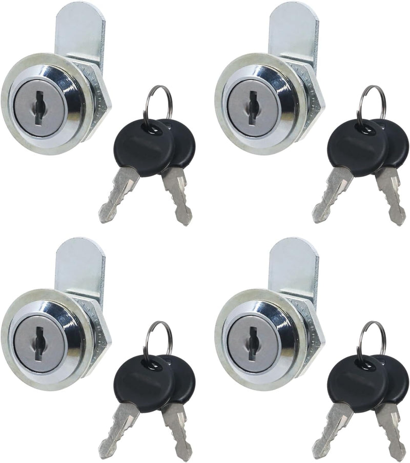 T Tulead 4 Sets Zinc Alloy Cylinder Locks Cam Lock Desk Lock Replacement with Keys