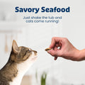 Blue Buffalo Bursts Savory Seafood Crunchy & Creamy Cat Treats, Great for Training, Real Salmon Natural Cat Treats Enhanced with Vitamins,