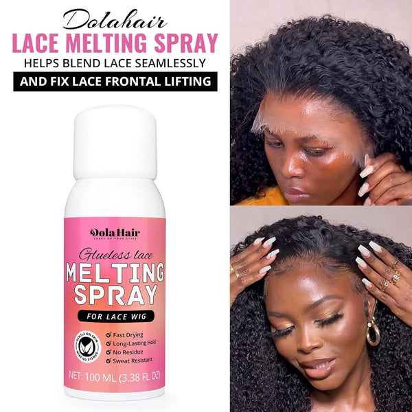 Dolahair Wig Glue Spray for Front Lace Wig Lace Melting Spray for Wigs Melting Spray Lace Bond Spray Lace Glue Kit Wig Install Kit (Melting Spray