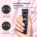 Beetles Gel Nail Kit Short Almond, with Dehydrator and Primer | 576Pcs Half Matte Etch-X Gel Nail Tips Solid Nail Glue Mini Lamp Acrylic Tips DIY