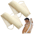 Natural Loofah Sponge, Exfoliating Body Scrubber for Men Women, Loofah with Handle, Exfoliating Back Scrubber for Shower Set, Deeply Clean &