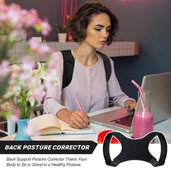 Posture Corrector for Women and Men, Adjustable Posture Back Brace Shoulder Brace, Discreet under Clothes Design Back Support, Back Pain Relief