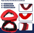 Spin Mop Scrub Brush Head, 2 Pcs Scrub Mop Compatible Easywring 1-Tank System, Hard Bristle Cleaning Scrubber Mop Head for Bathroom, Kitchen, Tub