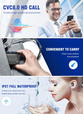 YIPUT Wireless Earbuds Bluetooth 5.3 Headphones 200 Hours Playtime with 2000Mah Charg Case,In Ear Headest Ip7Waterproof Noise Cancelling Built-In