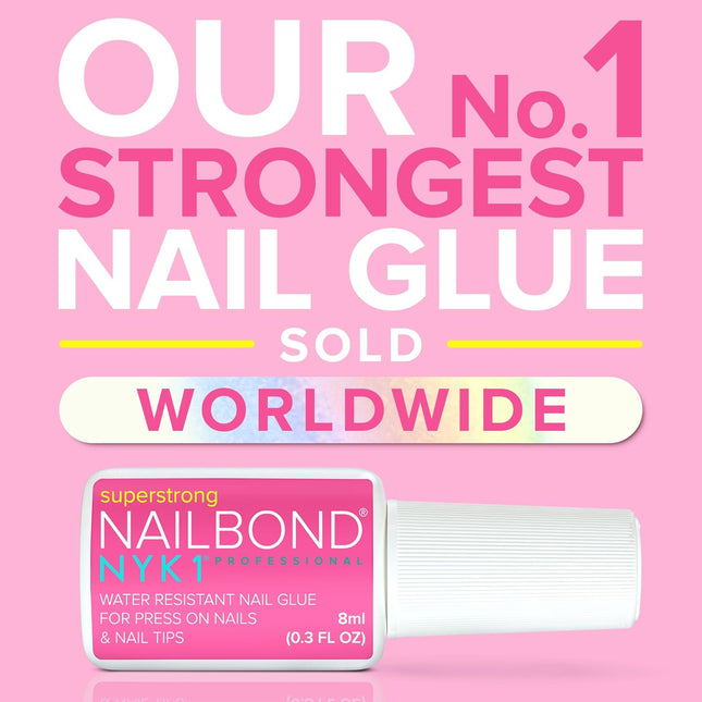 Super Strong Nail Glue for Press on Nails, Nail Tips & Acrylic Nails (8Ml) NYK1 