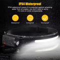 Headlamp Rechargeable 2PCS, 230° Wide Beam Head Lamp LED with Motion Sensor for Adults - Camping Accessories Gear, Waterproof Head Light