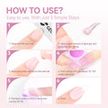 Gelike EC 6-in-1 Jelly Nail Builder Gel: Sheer Baby Pink UV Rubber Base Gel for Apex Building & Extension – Extra Strong Adhesive for Press On &