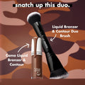 E.L.F. Liquid Bronzer & Contour Duo Brush, Silky Highly Pigmented Formula with Dual-Ended Makeup Brush, Synthetic Bristles, 100% Vegan and