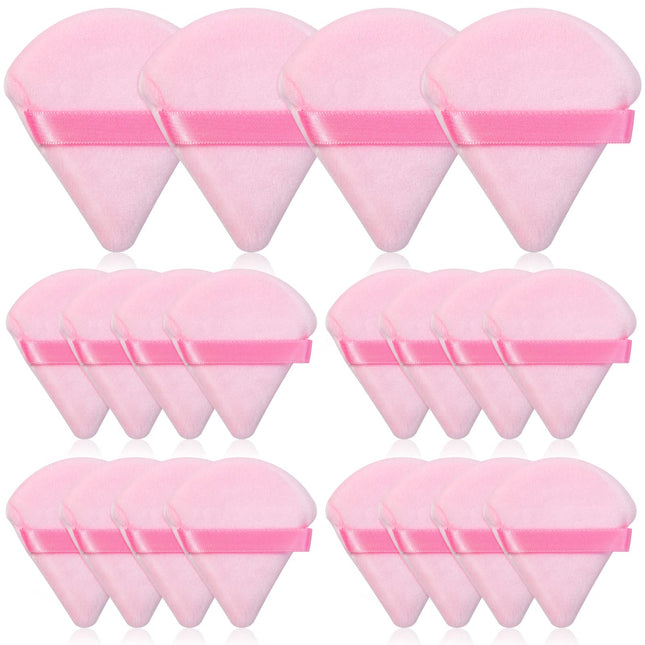 Thrilez 20Pcs Triangle Powder Puff, Loose Powder Puffs Makeup Puff for Face Powd