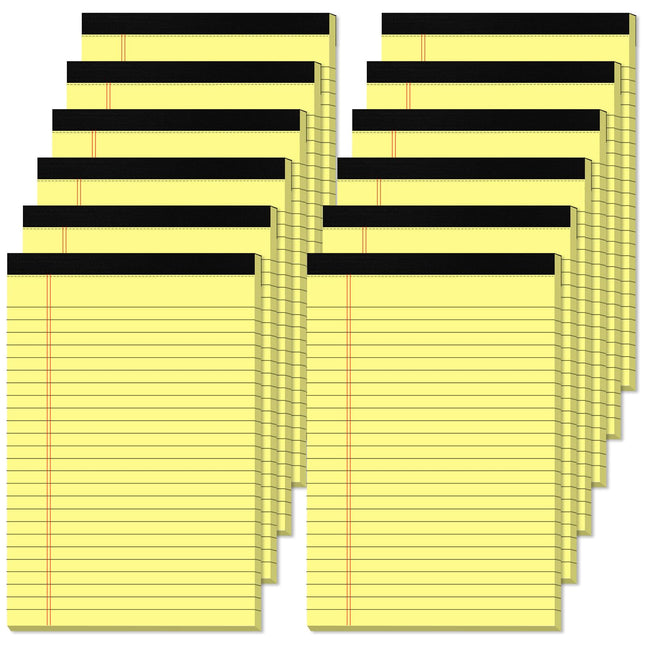 4 Pack Note Pads 5 X 8 Inch Yellow Legal Pads 5" X 8" College Ruled Writing Pads 80Gsm Recycled Yellow Paper Notepad Sma