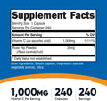 Nutricost Vitamin C with Rose HIPS 1025Mg, 240 Capsules - Vitamin C 1,000Mg, Rose HIPS 25Mg, Premium, Non-Gmo, Gluten Free Supplement