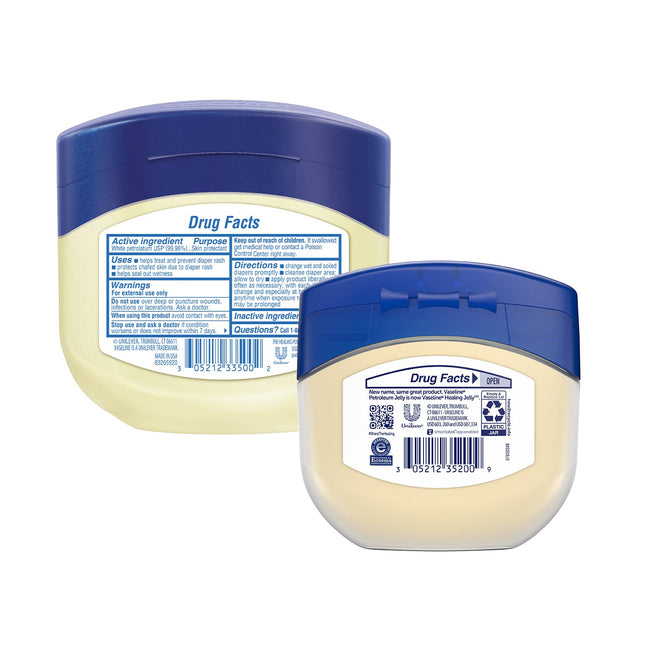 Vaseline Original Healing Jelly, 2-Size Variety Bundle Ã¢ÂÂ Dermatologist Reco