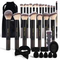 MAANGE Makeup Brushes 30 Pcs Makeup Kit, Multi-Functional Makeup Tool Set with 20 Pcs Makeup Brush Foundation Brush Make up Brushes Set with Bag,Black
