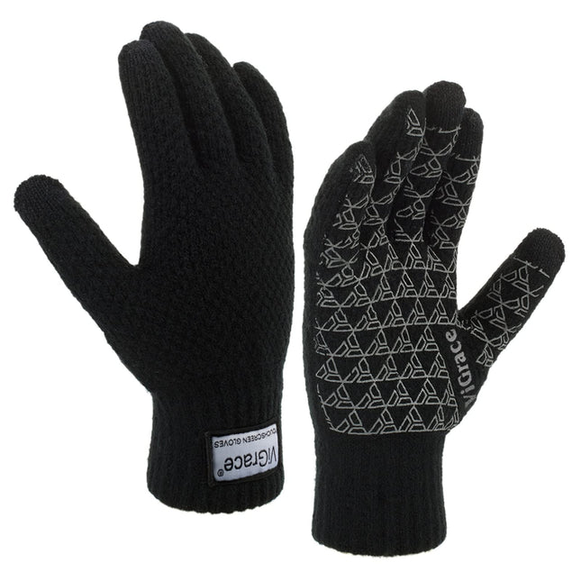 Vigrace Winter Warm Touchscreen Gloves for Men and Women Touch Screen Fleece Lin