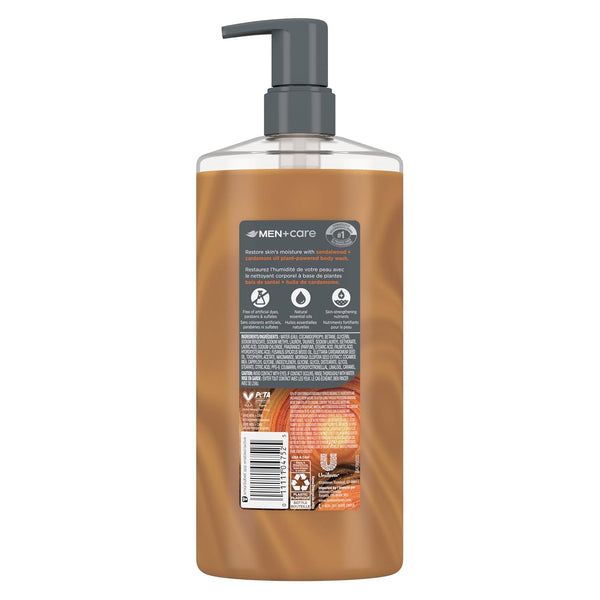 DOVE MEN Moisturizing Body Wash for Men, Sandalwood + Cardamom Oil, 26oz