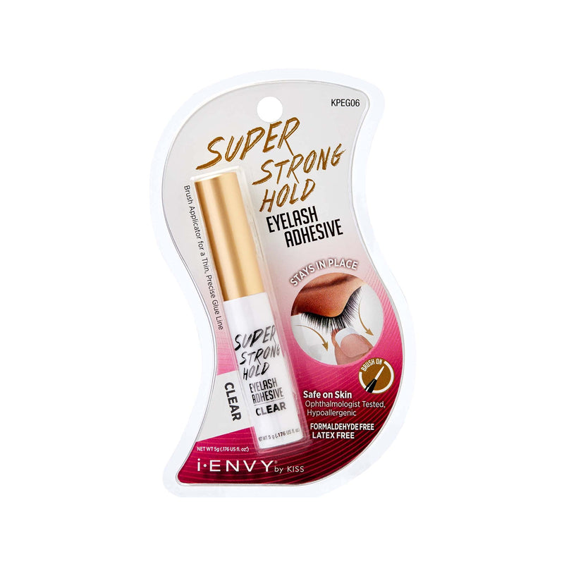 IÃ¢ÂÂ¢Envy Super Strong Hold Eyelash Adhesive, Waterproof, 48-Hour Long-Lasting Lash Glue, Latex-Free, Hypoallergenic, Quick-Drying with Brush-On