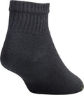 GOLDTOE Men's 656P Cotton Ankle Athletic Socks, Multipairs 6 Black (6-pairs) Large