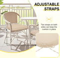 downluxe Outdoor Chair Cushions Set of 4 for Patio Furniture, Water-Resistant Patio Chair Cushions with Ties, High Density Foam Outdoor Seat