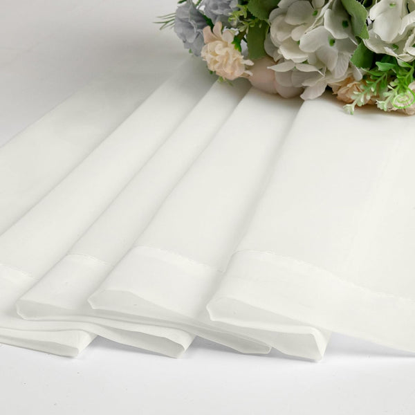 OWENIE Sheer Curtains 84 inch Length, Ivory Sheer Cutains 2 Panels Set for Bedroom/Living Room, Rod Pocket Voile Fimly Drapes, 2pcs, Each 42" W x