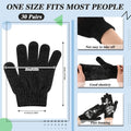 Ramede 30 Pair Exfoliating Glove Double Sided Exfoliating Bath Gloves Pack Nylon Colorful Shower for Men Women Beauty Spa Massage Shower Deep