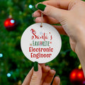 Santa'S Favorite Electronic Engineer Ornament for Christmas Tree Birthday Gifts Boss Coworker Manager Office Colleague Male Female Appreciation