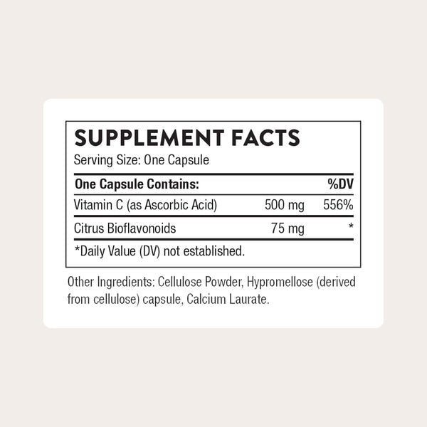 THORNE Vitamin C - Blend of Vitamin C and Citrus Bioflavonoids from Oranges - Support Immune System, Production of Cellular Energy, Collagen