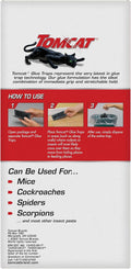 Tomcat Glue Traps Mouse Size with Eugenol for Enhanced Stickiness, 6 Traps | Sticky Pads For Mice, Cockroaches, and Spiders 1-Pack 6 Mouse Glue Traps