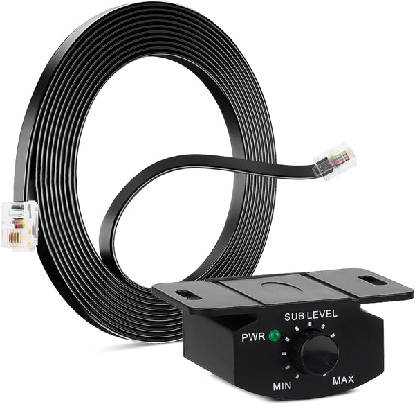 Universal Bass Control Knob, 3.5M/11.48Ft Bass Volume Knob with Extension Cable for Car Amplifier