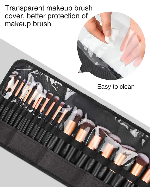 OCHEAL Makeup Brush Holder,Makeup Brush Organizer,Travel Makeup Brushes Bag Cosmetic Bags Pouch for Women Cosmetic Brushes Makeup Artist -Brushes