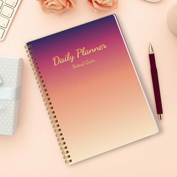 TREES Undated Daily Planner, 80-Day To-Do List with Hourly Schedule | Day-on-a-Page Agenda for Hourly Schedules, Priorities, Tasks and Notes,
