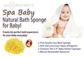 Spa Baby Absorbent Natural Bath Sponge Spa Destinations. Ultra Soft Premium Sea Wool Sponge, Biodegradable, Bath Accessories Baby and Kids, Infant