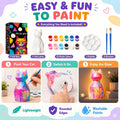 Goodyking Paint Your Own Cat Lamp Kit, DIY Cat Crafts Night Light, Painting Kit Arts & Crafts for Kids Ages 8-12, Art Supplies Birthday Easter