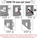 Saintrygo Pet Door for Cats and Dog Cat Flap Door Interior Exterior Cat Weatherproof Pet 4-Way Rotary Lock for Cats Doggie Kittens, 8 X 8.6 Inches