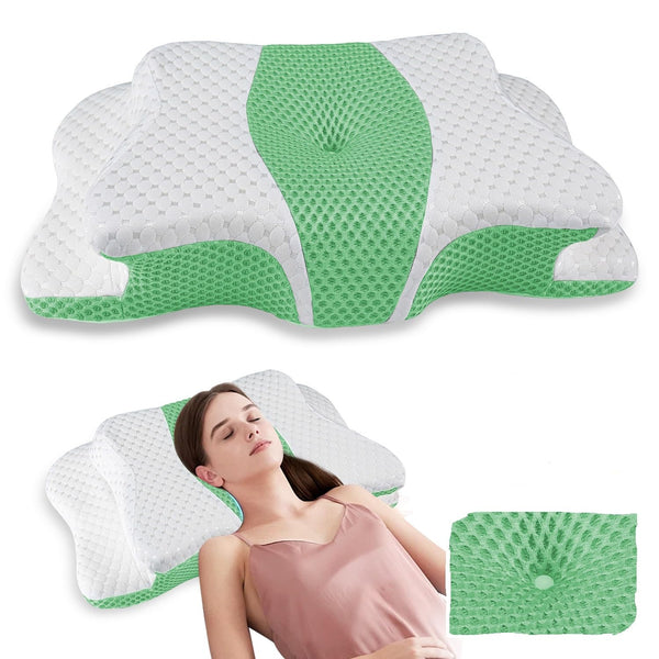 Pain Relief Cervical Pillow for Neck Support,Adjustable Ergonomic Pillow Cozy Sleeping,Odorless Orthopedic Memory Foam Pillows,Contour Bed Pillow