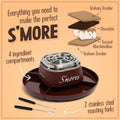 Nostalgia Tabletop Indoor Electric S'mores Maker - Smores Kit With Marshmallow Roasting Sticks and 4 Trays for Graham Crackers, Chocolate, and